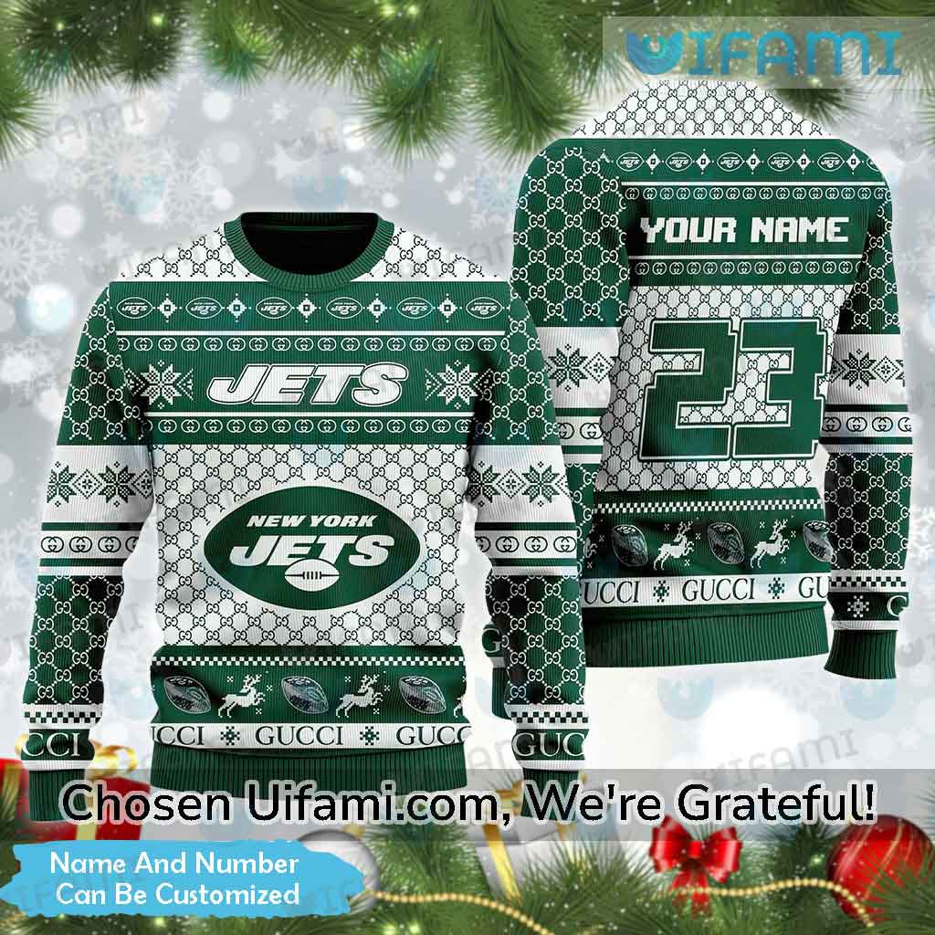 NY Jets Christmas Sweater Gucci Personalized Jets Gift