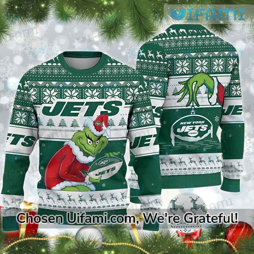 NY Jets Sweater Grinch Best Gifts For Jets Fans