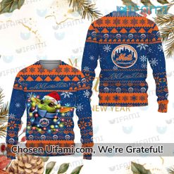 NY Mets Sweater Spirited Baby Yoda NY Mets Gift