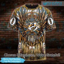 Nashville Predators Tee Shirts 3D Personalized Native American Gift Best selling