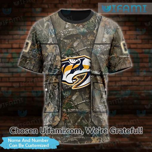 Nashville Preds Shirt 3D Personalized Hunting Camo Predators Gift