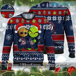 Nationals Christmas Sweater Baby Groot Grinch Washington Nationals Gift Ideas Best selling