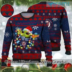 Nationals Ugly Christmas Sweater Greatest Baby Yoda Washington Nationals Gift Best selling