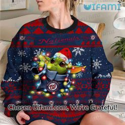 Nationals Ugly Christmas Sweater Greatest Baby Yoda Washington Nationals Gift Latest Model