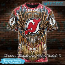 New Jersey Devils Vintage Shirt 3D Personalized Native American Gift