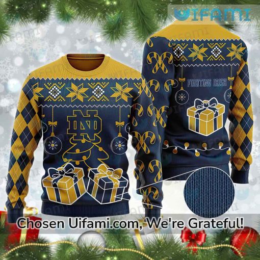 Notre Dame Christmas Sweater Best Notre Dame Gifts For Dad
