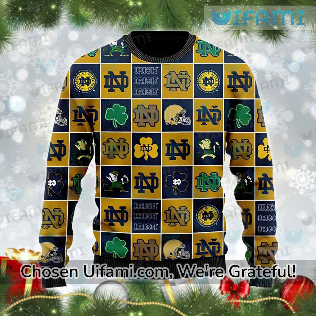Notre Dame Ugly Sweater Irresistible Gifts For Notre Dame Fans