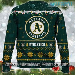 Oakland AS Christmas Sweater Beautiful Snoopy Oakland Athletics Gift Latest Model