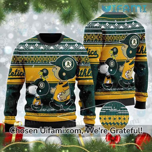 Oakland Athletics Sweater Inexpensive Peanuts Oakland AS Gift