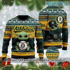 Oakland Athletics Ugly Sweater Stunning Baby Yoda Oakland AS Gift