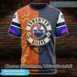 Oilers Vintage Shirt 3D Fun-loving Grateful Dead Custom Edmonton Oilers Gifts