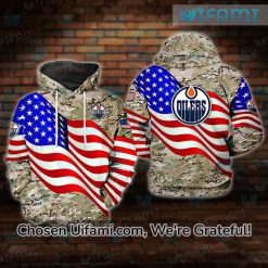 Oilers Youth Hoodie 3D Latest USA Flag Camo Gift