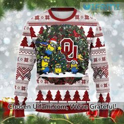 Oklahoma Sooners Christmas Sweater Exclusive Minions OU Sooners Gifts Best selling