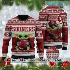 Oklahoma Sooners Sweater Terrific Baby Yoda OU Sooners Gifts Best selling