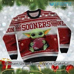 Oklahoma Sooners Sweater Terrific Baby Yoda OU Sooners Gifts