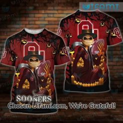 Oklahoma Sooners Womens Shirt 3D Radiant Jack Skellington OU Sooners Gifts