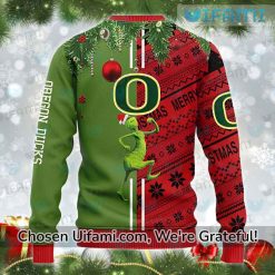 Oregon Ducks Christmas Sweater Exciting Grinch Max Gifts For Oregon Ducks Fans Exclusive