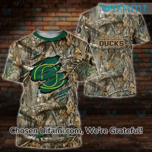 Oregon Ducks Womens Shirt 3D Fun-loving Hunting Camo Oregon Ducks Gift