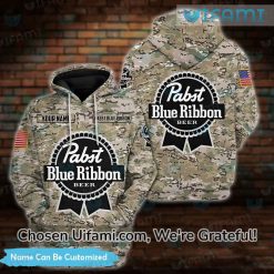 Customized PBR Christmas Sweater Exclusive USA Flag Pabst Blue Ribbon Gift