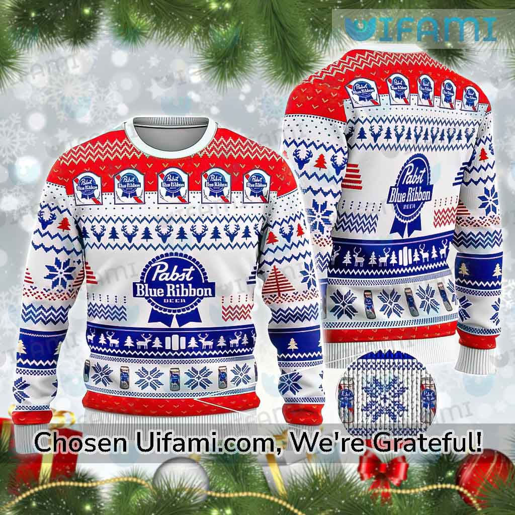 Pabst Blue Ribbon Christmas Sweater Fascinating PBR Gift