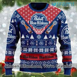 Pabst Blue Ribbon Sweater Amazing PBR Gift Exclusive