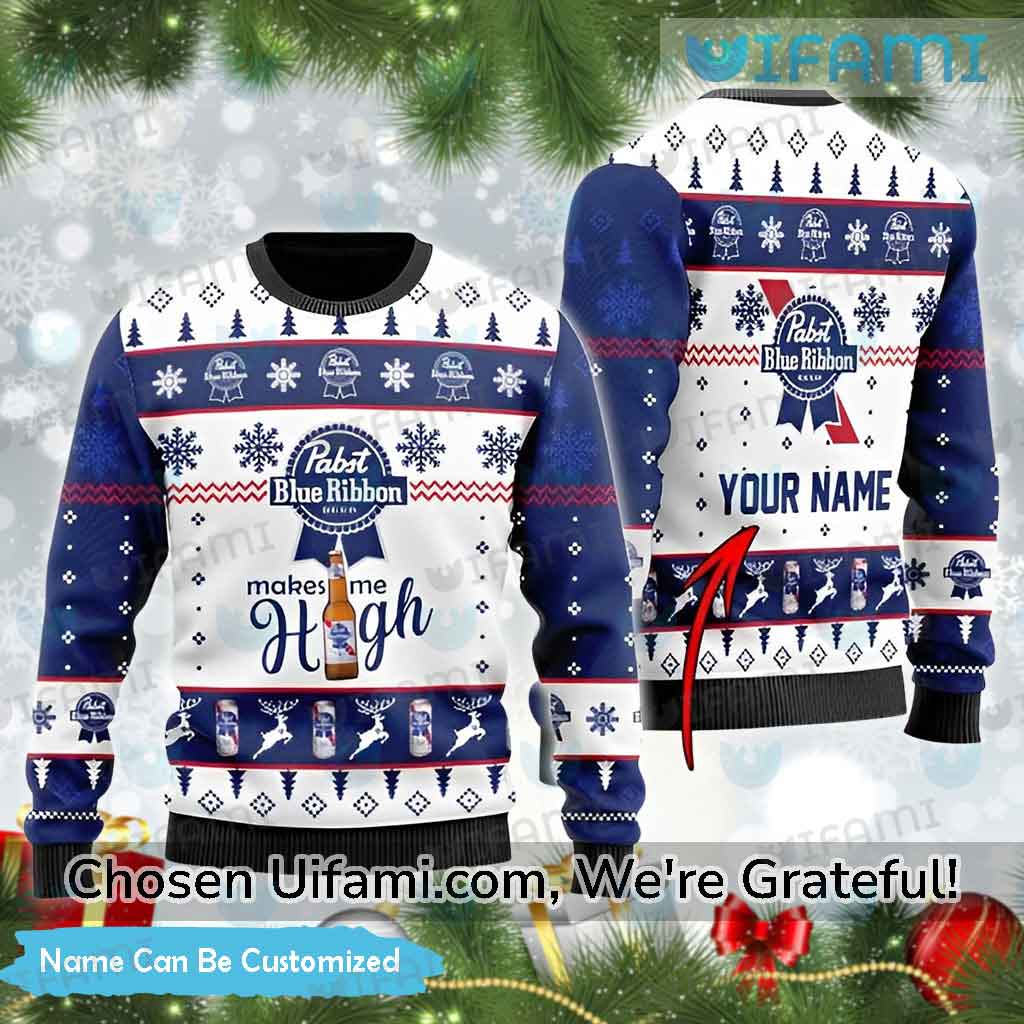 Pabst Blue Ribbon Sweater For Sale Personalized Make Me High PBR Gift