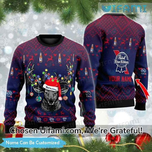 Pabst Ugly Sweater Custom Unexpected Pabst Blue Ribbon Gift