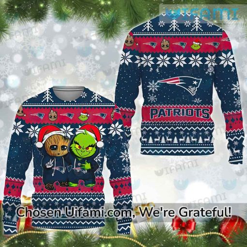 Patriots Sweater Alluring Baby Groot Grinch New England Patriots Gifts For Him