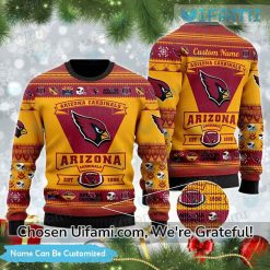 Personalized AZ Cardinals Ugly Sweater Arizona Cardinals Gift Ideas
