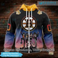 Personalized Bruins Zip Up Hoodie 3D Kiss Band Gift Exclusive