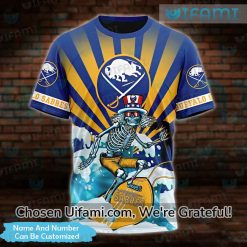 Personalized Buffalo Sabres Tee Shirt 3D Dazzling Skeleton Sabres Gifts Best selling