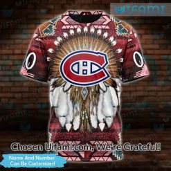 Personalized Canadiens T-Shirt 3D Native American Gift