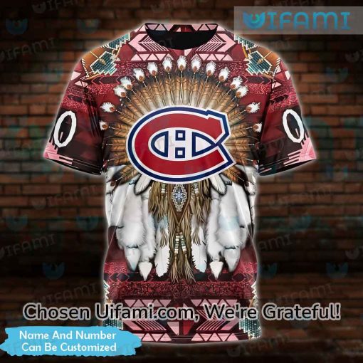 Personalized Canadiens T-Shirt 3D Native American Gift