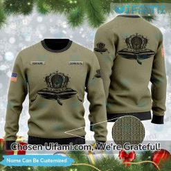 Personalized Crown Royal Ugly Christmas Sweater USA Flag Crown Royal Christmas Gift