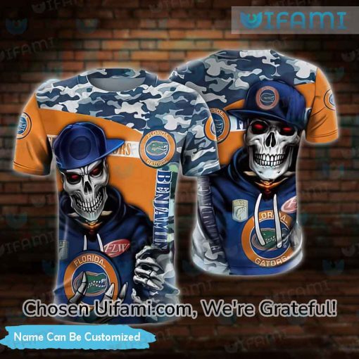 Personalized Florida Gators Womens Shirt 3D Skeleton Camo Gators Gift