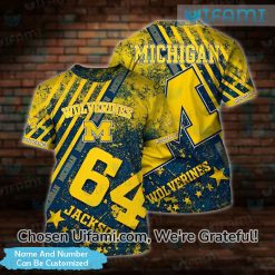 Personalized Michigan Football Shirt 3D Best Michigan Wolverines Gift