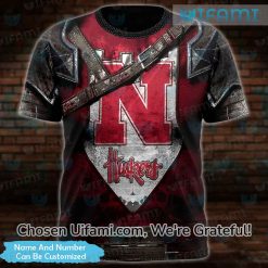Personalized Nebraska Black Shirt 3D Stunning Nebraska Cornhuskers Gift