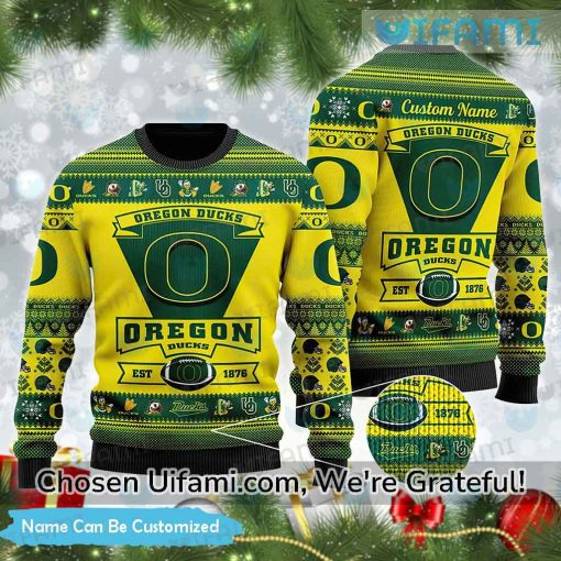 Personalized Oregon Ducks Ugly Sweater Awe-inspiring Oregon Ducks Gift