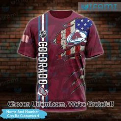 Personalized Retro Avalanche Shirt 3D Upbeat USA Flag Colorado Avalanche Gifts
