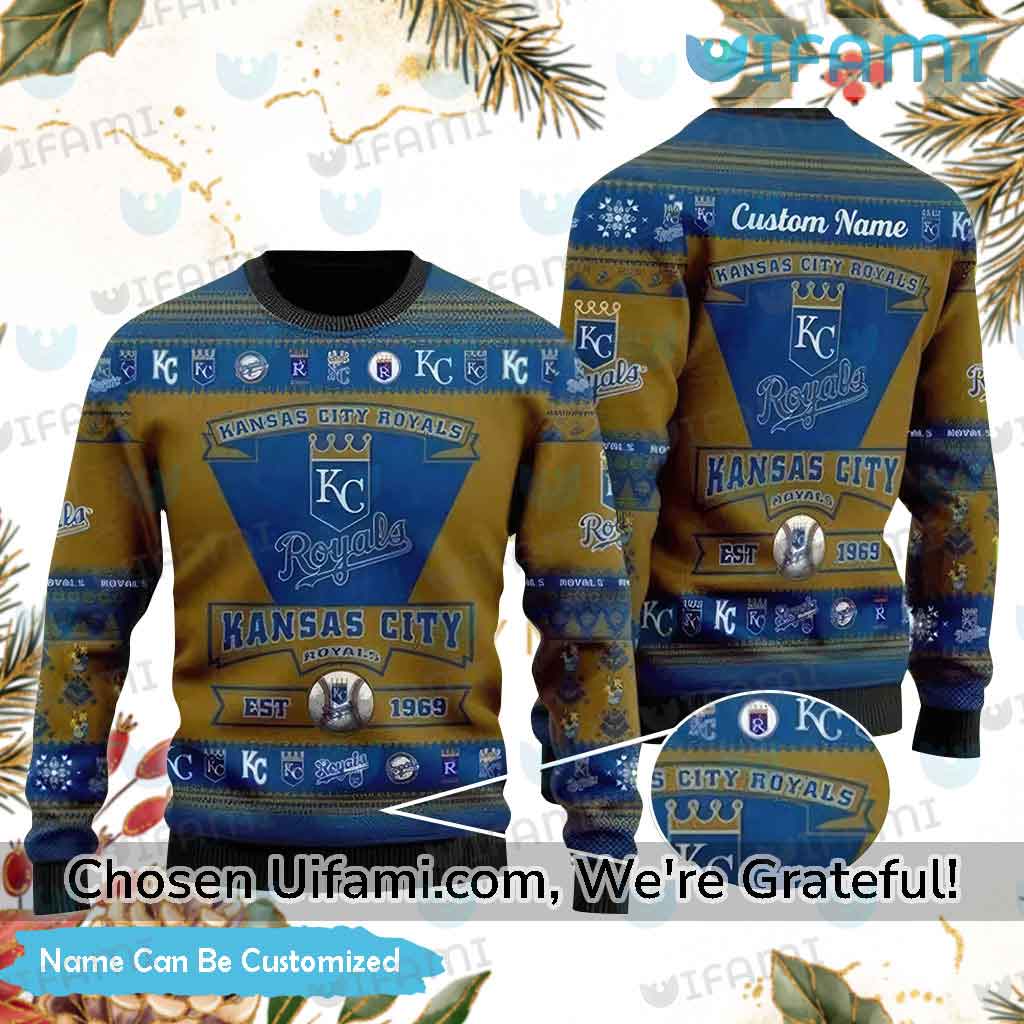 Personalized Royals Ugly Christmas Sweater Surprising KC Royals