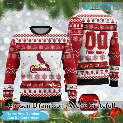 Personalized STL Cardinals Christmas Sweater St Louis Cardinals Gift For Men