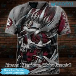 Personalized Seminoles T Shirt 3D Skull FSU Gift Ideas Best selling