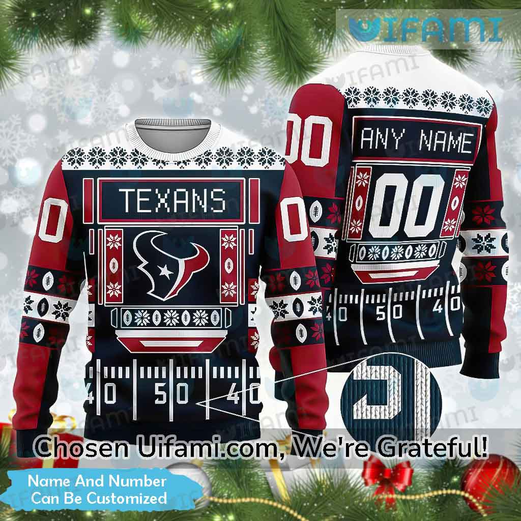 Personalized Texans Ugly Sweater Comfortable Houston Texans Gift -  Personalized Gifts: Family, Sports, Occasions, Trending