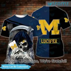 Personalized Vintage Michigan T-Shirt 3D Grim Reaper Michigan Wolverines Gift