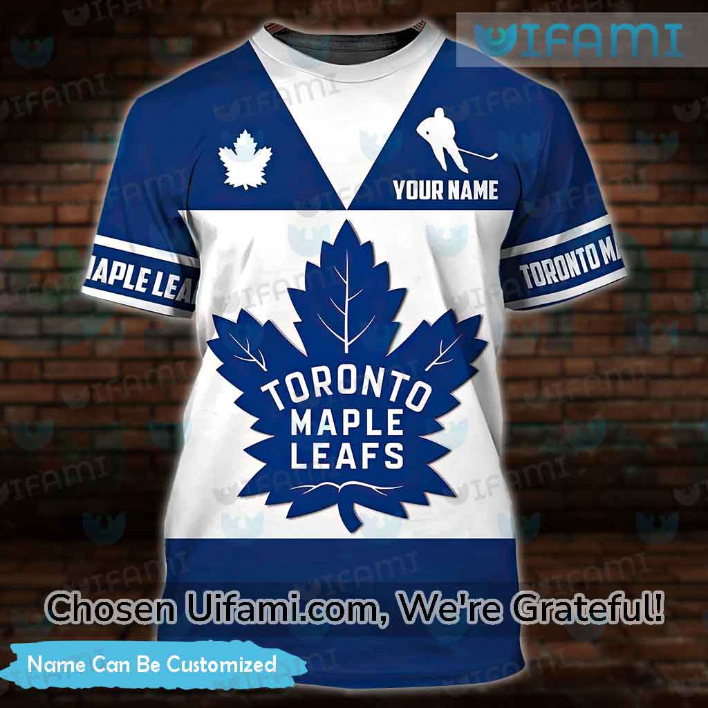 Personalized Name Toronto Maple Leafs Personalized White Blue Name 3D  Tshirt - T-shirts Low Price