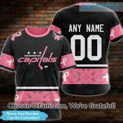 Personalized Washington Capitals Tee 3D Breast Cancer Gift