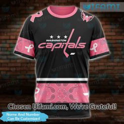 Personalized Washington Capitals Tee 3D Breast Cancer Gift