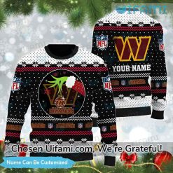 Personalized Washington Commanders Ugly Christmas Sweater Grinch Commanders Gift