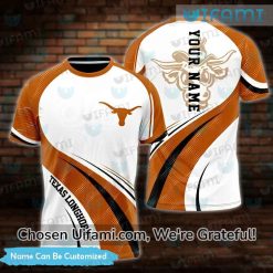 Personalized White Texas Longhorns Shirt 3D Cheap Longhorns Gift