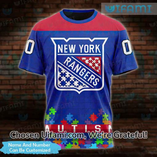 Personalized Womens NY Rangers Shirt 3D Autism Gift